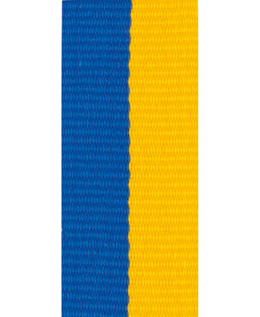 spellen Voorwaarden stropdas Medaille Lint Blauw-geel ** - Blauw-geel